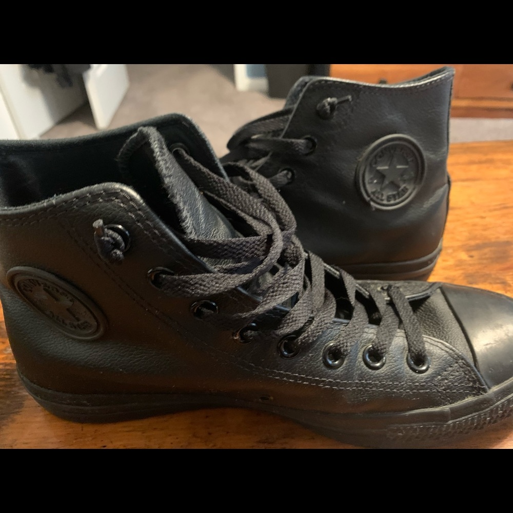 Black Leather Converse